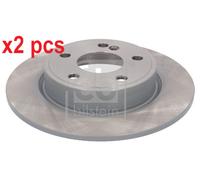 X2 PCS REAR AXLE 43816 BRAKE DISC FEBI BILSTEIN
