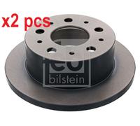 X2 PCS REAR AXLE 43937 BRAKE DISC FEBI BILSTEIN