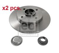 X2 PCS REAR BRAKE DISC PAIR L&R 32782 FEBI BILSTEIN I