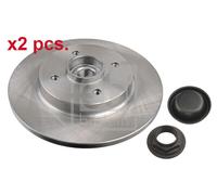 X2 PCS REAR BRAKE DISC PAIR L&R 37680 FEBI BILSTEIN I