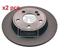 X2 PCS REAR BRAKE DISC PAIR L&R 43816 FEBI BILSTEIN I