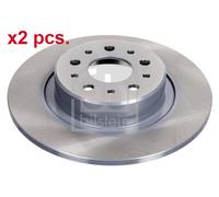 X2 PCS REAR BRAKE DISC PAIR L&R 43850 FEBI BILSTEIN I