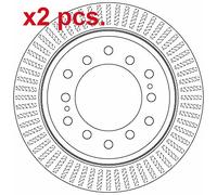 X2 PCS REAR BRAKE DISC PAIR L&R DF6342 TRW I