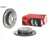 X2 PCS REAR BRAKE DISC ROTORS SET L&R SIDES 09.7813.2X BREMBO I