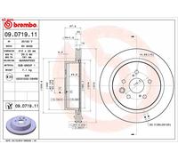 X2 PCS REAR BRAKE DISC ROTORS SET L&R SIDES 09.D719.11 BREMBO I