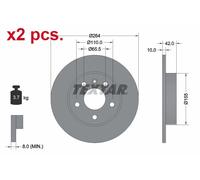 X2 PCS REAR BRAKE DISC ROTORS SET L&R SIDES 92092103 TEXTAR I