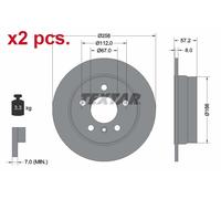 X2 PCS REAR BRAKE DISC ROTORS SET L&R SIDES 92132103 TEXTAR I