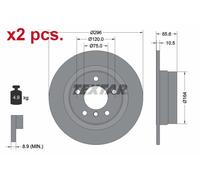 X2 PCS REAR BRAKE DISC ROTORS SET L&R SIDES 92133103 TEXTAR I