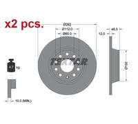 X2 PCS REAR BRAKE DISC ROTORS SET L&R SIDES 92140803 TEXTAR I