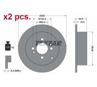 X2 PCS REAR BRAKE DISC ROTORS SET L&R SIDES 92161303 TEXTAR I