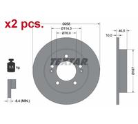 X2 PCS REAR BRAKE DISC ROTORS SET L&R SIDES 92226103 TEXTAR I