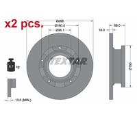 X2 PCS REAR BRAKE DISC ROTORS SET L&R SIDES 93260703 TEXTAR I