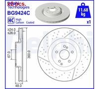 X2 PCS REAR BRAKE DISC ROTORS SET L&R SIDES BG9424C DELPHI I