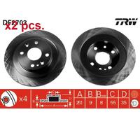 X2 PCS REAR BRAKE DISC ROTORS SET L&R SIDES DF2703 TRW I