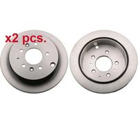 X2 PCS REAR BRAKE DISC ROTORS SET L&R SIDES DF6291 TRW I
