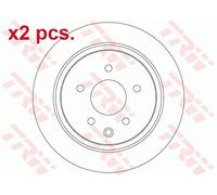 X2 PCS REAR BRAKE DISC ROTORS SET L&R SIDES DF7369 TRW I