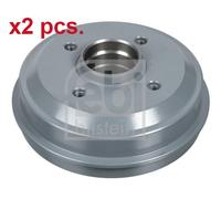 X2 PCS REAR BRAKING DRUM BRAKE DRUM X2 PCS SET 10537 FEBI BILSTEIN I