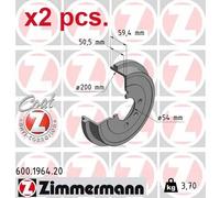 X2 PCS REAR BRAKING DRUM BRAKE DRUM X2 PCS SET 600.1964.20 ZIMMERMANN I