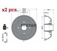 X2 PCS REAR BRAKING DRUM BRAKE DRUM X2 PCS SET 94024100 TEXTAR I
