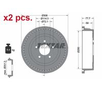 X2 PCS REAR BRAKING DRUM BRAKE DRUM X2 PCS SET 94028100 TEXTAR I