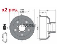 X2 PCS REAR BRAKING DRUM BRAKE DRUM X2 PCS SET 94037200 TEXTAR I