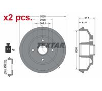 X2 PCS REAR BRAKING DRUM BRAKE DRUM X2 PCS SET 94043000 TEXTAR I