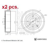 BLUE PRINT ADBP470052 Brake drum