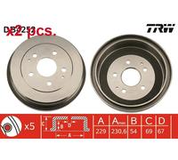 X2 PCS REAR BRAKING DRUM BRAKE DRUM X2 PCS SET DB4252 TRW I