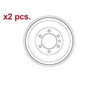 X2 PCS REAR BRAKING DRUM BRAKE DRUM X2 PCS SET DB4451 TRW I
