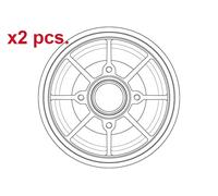 X2 PCS REAR BRAKING DRUM BRAKE DRUM X2 PCS SET DB4546MR TRW I