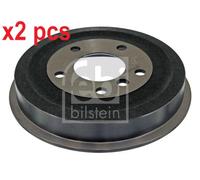 X2 PCS REAR LEFT AND RIGHT FITS BMW 3 316 I BRAKE DRUM 01724 FEBI BILSTEIN