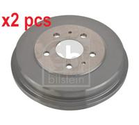 X2 PCS REAR LEFT AND RIGHT FITS FORD FOCUS II BRAKE DRUM 171014 FEBI BILSTEIN