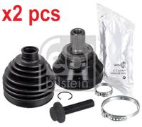 X2 PCS WHEEL SIDE BOTH SIDES L&R JOINT KIT, DRIVE SHAFT 109402 FEBI BILSTEIN