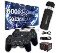 X2 PLUS Game Stick Retro Games Console,60000+ Games 50+ Emulator,4K HD Output,Portable Video Games Console with 2.4Ghz Wireless Controllers,Emulator Console Plug and Play Video Games for TV (256G)