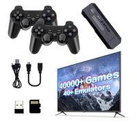 X2 Plus Retro Game Stick Console, 40,000+ Classic Games, 2 Wireless Controllers, 4K Output, Connects to TV/Projector, Perfect for Family & Friends Entertainment