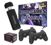 X2 PLUS Retro Gaming Stick 4K HD Output Retro Game Console,Built in 40000+Games,30+simulators,Quad-core S905L processor,plug and play Video Game Stick with 2 Wireless Controllers,TV/Computer,64GB
