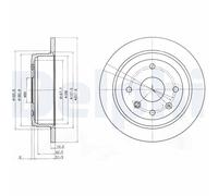 x2 Rear Brake Disc BG4091 Fits Chevrolet Daewoo Lacetti Nubira Optra Solid