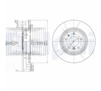 x2 Rear Brake Disc Delphi BG2671 Fits BMW 7 Series 8 Series Braking System Solid