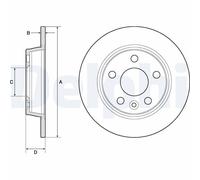 x2 Rear Brake Disc Delphi BG3026 Fits Ford Seat VW Galaxy Alhambra Sharan Solid