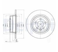 Delphi BG3550 2x Brake Discs Rear 280mm Outer Diameter Fits MG MG ZT Rover 75