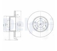 Delphi BG3753 2x Brake Discs Rear 276mm Outer Diameter Solid Fits Iveco Daily
