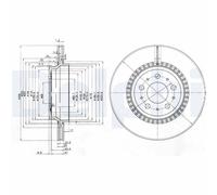 x2 Rear Brake Disc Delphi BG3782C Fits Volvo XC90 Braking System Vented Coated