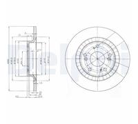 DELPHI BG3795 Brake disc