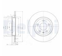 DELPHI BG3996 Brake disc