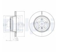 x2 Rear Brake Disc Delphi BG4168 Fits BMW X5 X6 Vented Outer Ø 320mm