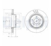x2 Rear Brake Disc Delphi BG4226C Fits Mercedes-Benz C-Class E-Class