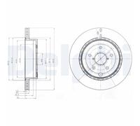 DELPHI BG4287 Brake disc