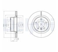 x2 Rear Brake Disc Delphi BG4293C Fits BMW 1 Series Braking System Vented Coated