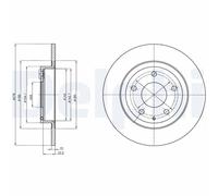 DELPHI BG4534C Brake disc