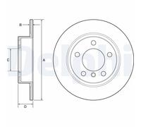 DELPHI BG4561C Brake disc